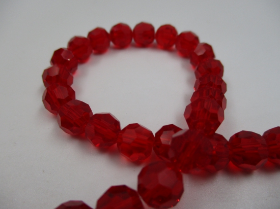 Crystal Round 8mm Red 2 +/-70pcs