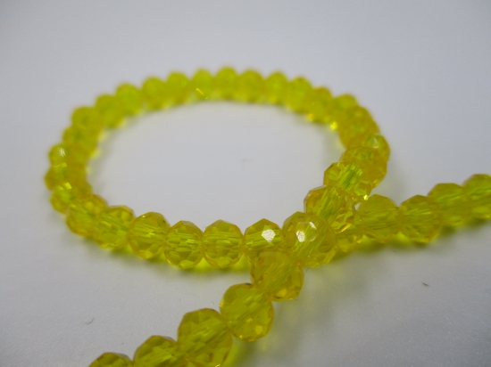 Crystal Disc 4mm Yellow +/-140pcs