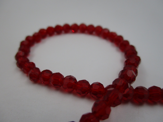 Crystal Round 4mm Dk red +/-100pcs