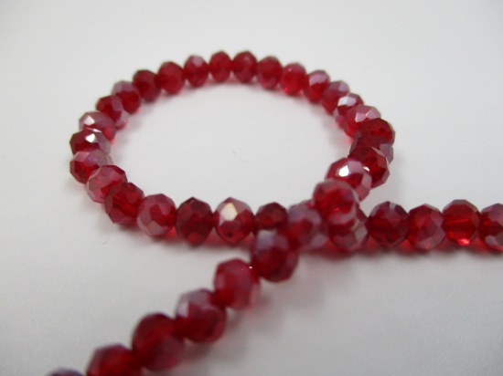 Crystal Disc 4mm Dk Red Ab +/-140pcs