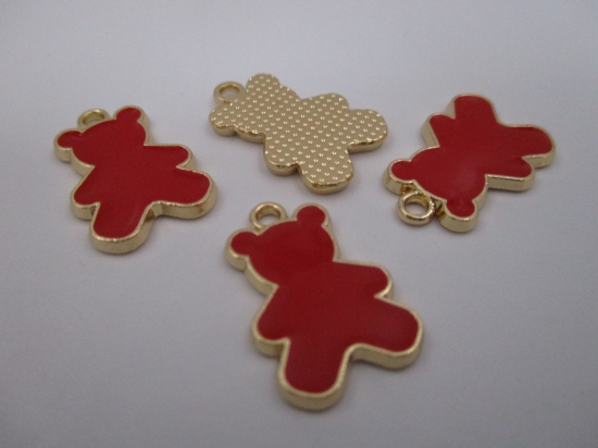 Charm Bear 4pcs Red