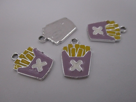 Charm French Fries 4pcs Purple