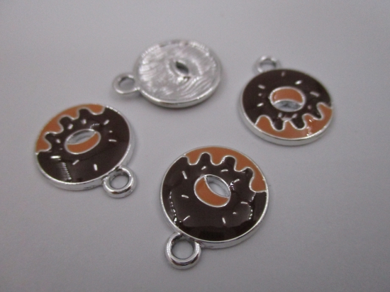 Charm Donut 4pcs  Brown