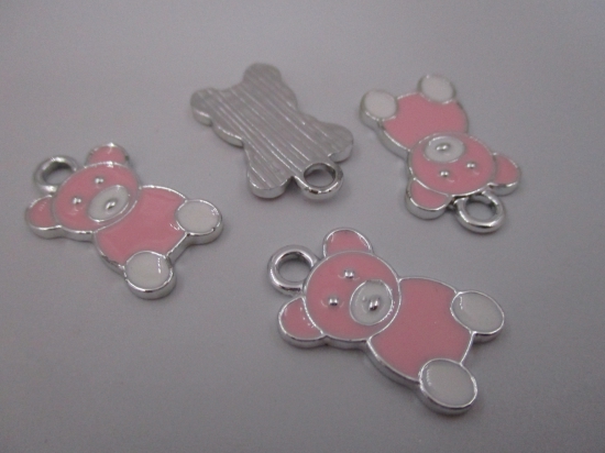 Charm Bear 4pcs Pink