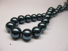 Czech Glass Pearls 10mm Dk Turq  +/-50pcs