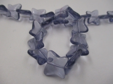Glass Beads Butterfly 13x15x5mm +/-28pcs Purple