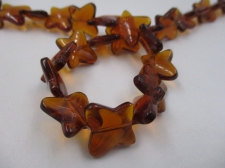 Glass Beads Butterfly 13x15x5mm +/-28pcs Brown