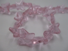 Glass Beads Butterfly 13x15x5mm +/-28pcs Pink