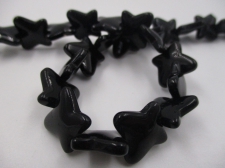 Glass Beads Butterfly 13x15x5mm +/-28pcs Black